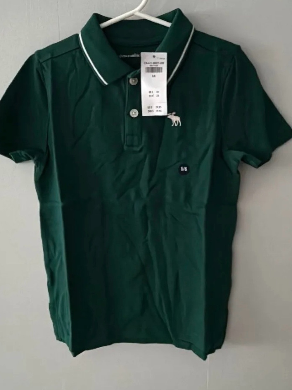 abercrombie kids Dark Green Polo with White Trim